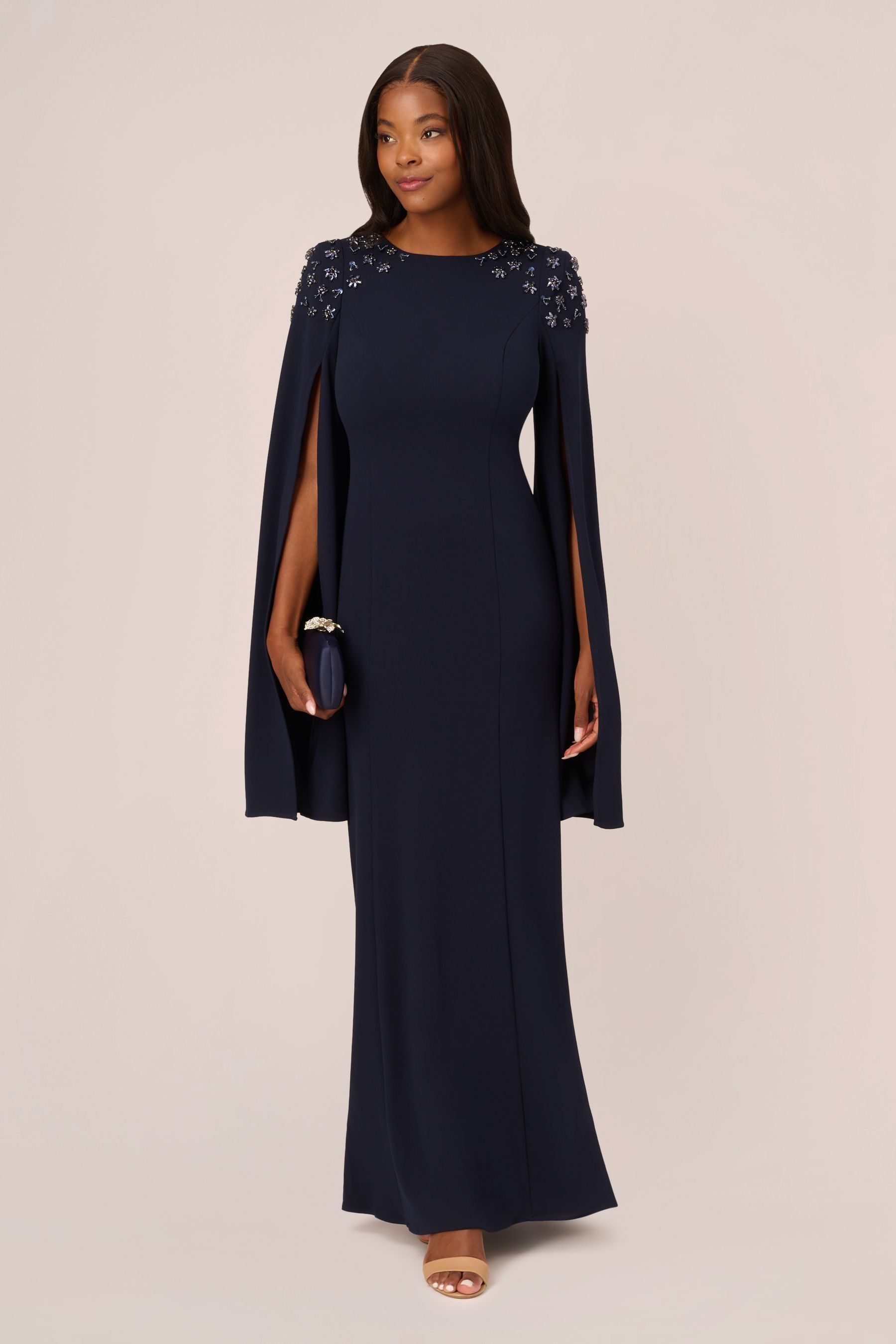 Dark navy blue gown.– Frontier Bazarr